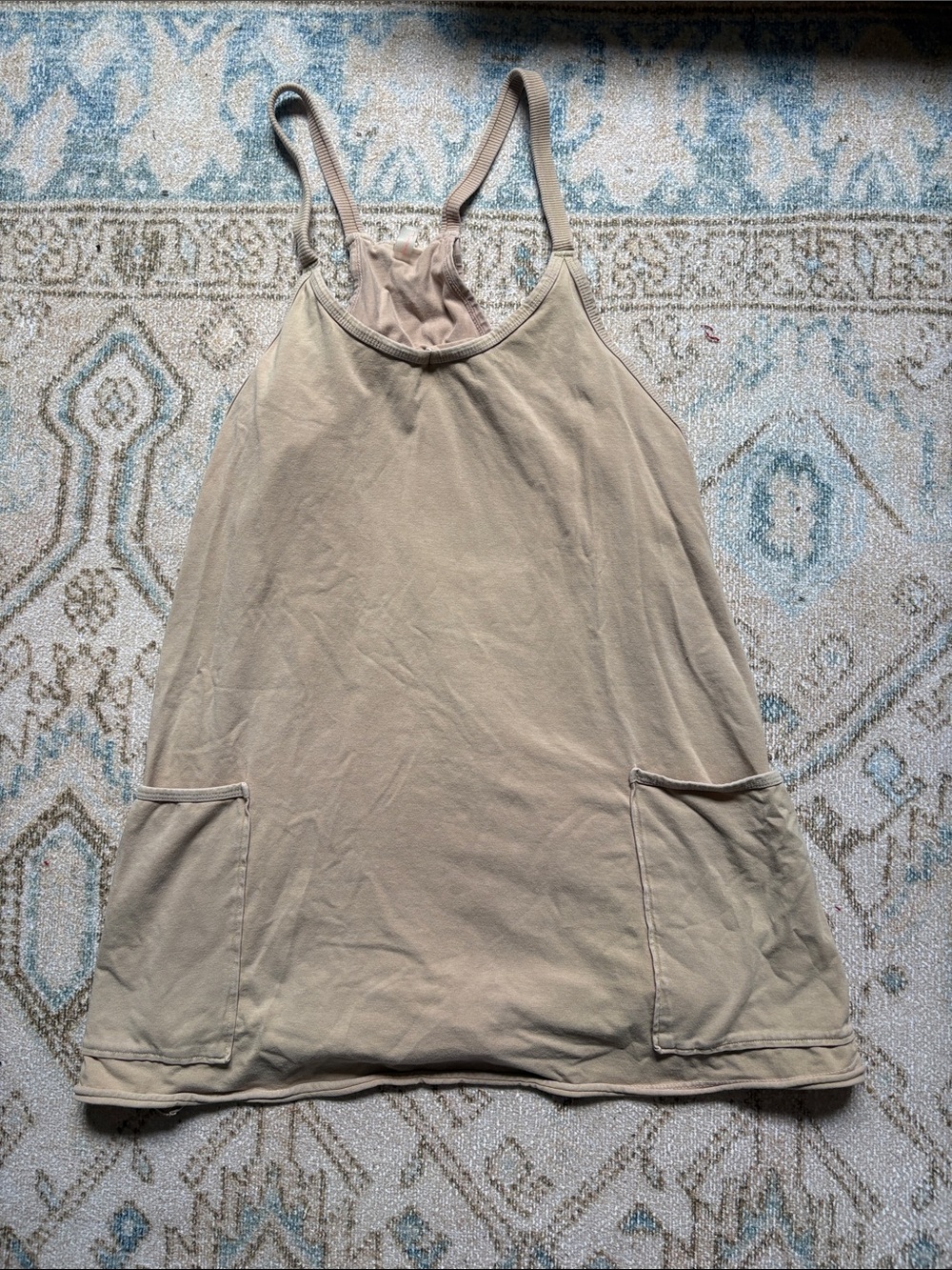 Free people Tan Pocketed Racerback Tank